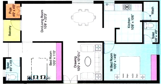 2 BHK Flat in Aditya Pearl in Nacharam, Hyderabad - Image 913023