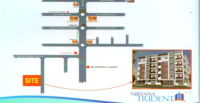 Location of Nirvana Trident in Pragathi Nagar, Hyderabad - Image 391678