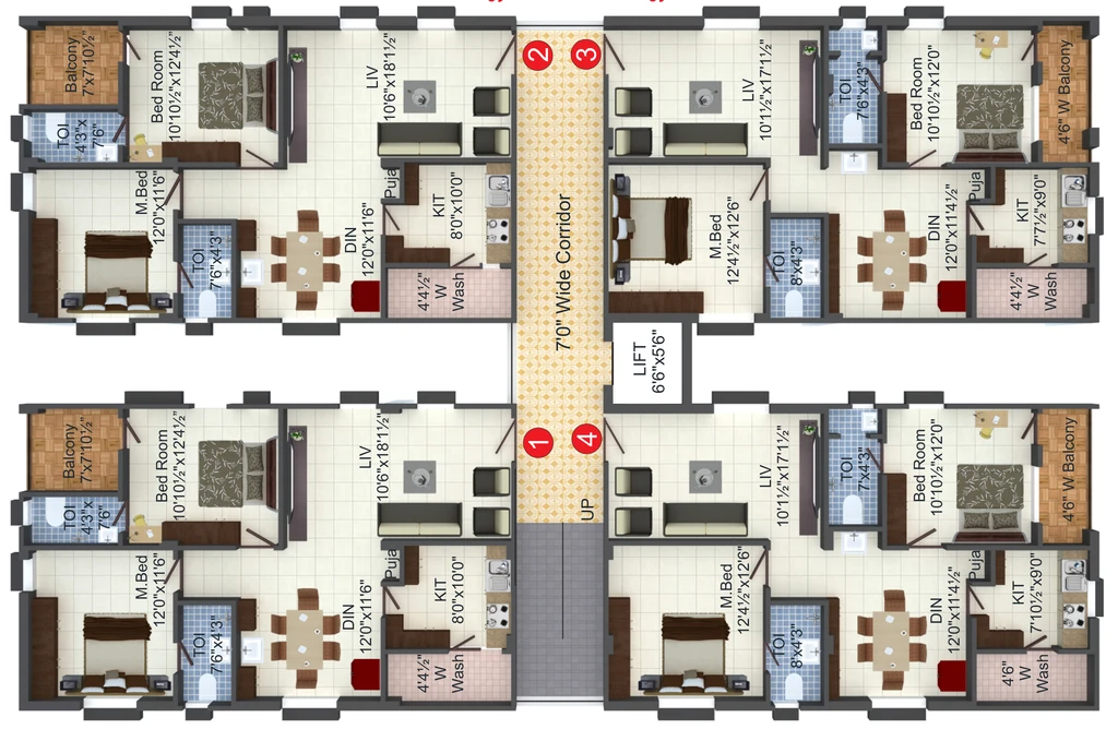 Floor Plan of Sai Park View in Pragathi Nagar, Hyderabad - Image 391687