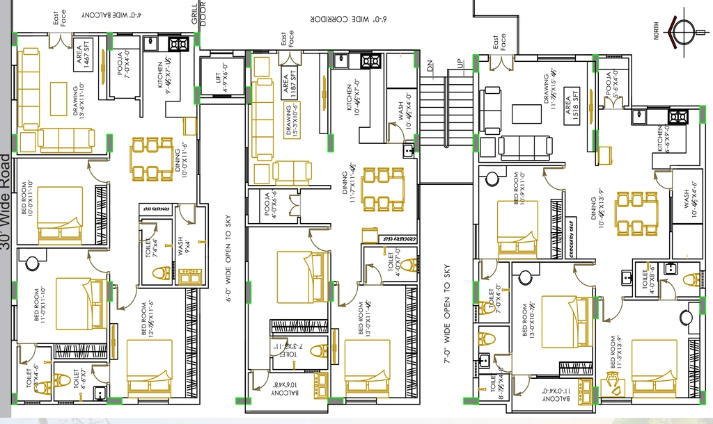 Floor Plan of Aditya Sunrise And Moonlight in Nacharam, Hyderabad - Image 391694