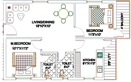 2 BHK Flat in Amulya Sunrise Enclave in Padmarao Nagar, Hyderabad - Image 913031