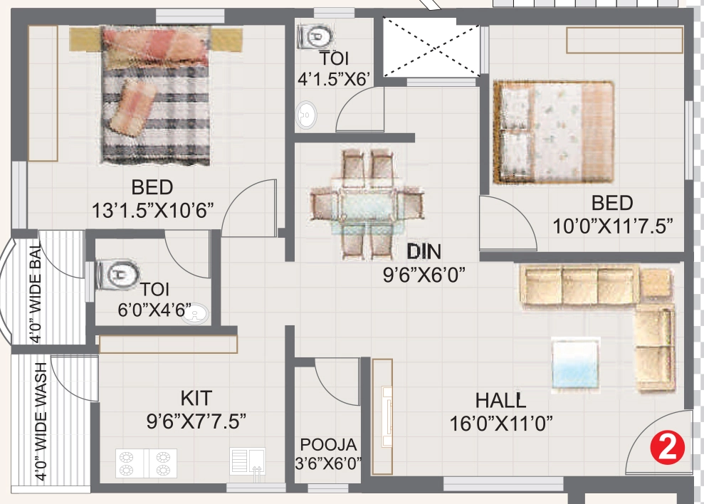 2 BHK Flat in Annapoorna PN Residency in Sainikpuri, Hyderabad - Image 913032