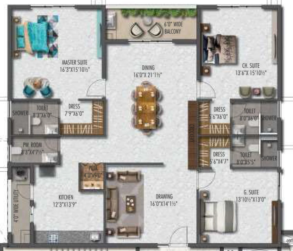 3 BHK Flat in Apple Eleganza in Mokila, Hyderabad - Image 913038