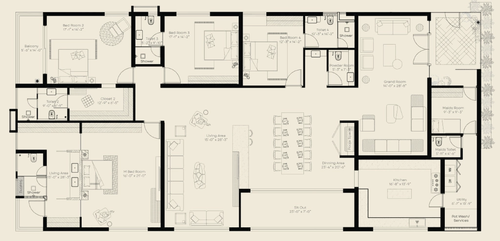 4 BHK Flat in Arkon Manan in Puppalaguda, Hyderabad - Image 913042