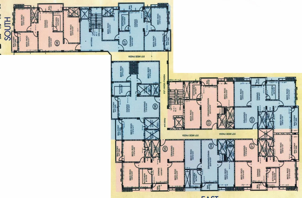 Floor Plan of Aparna Manorama Mansion in Anisabad, Patna - Image 392034