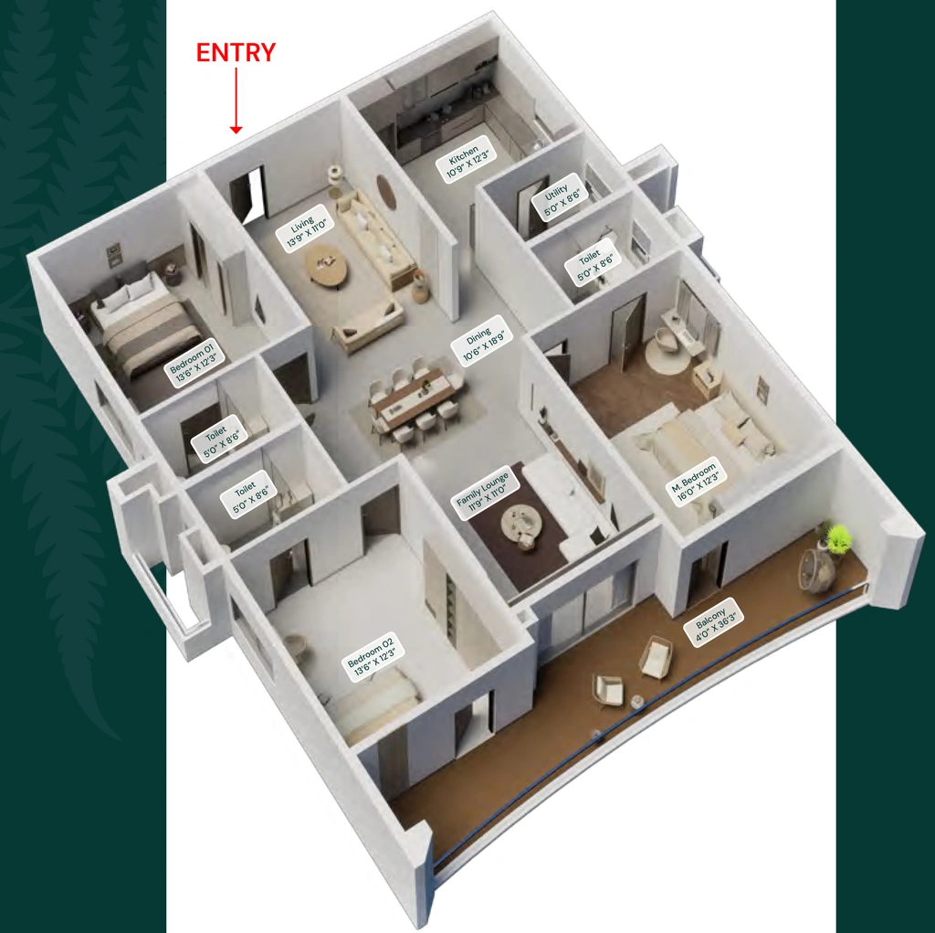 3 BHK Flat in Bonsai Fern in Tellapur, Hyderabad - Image 913049