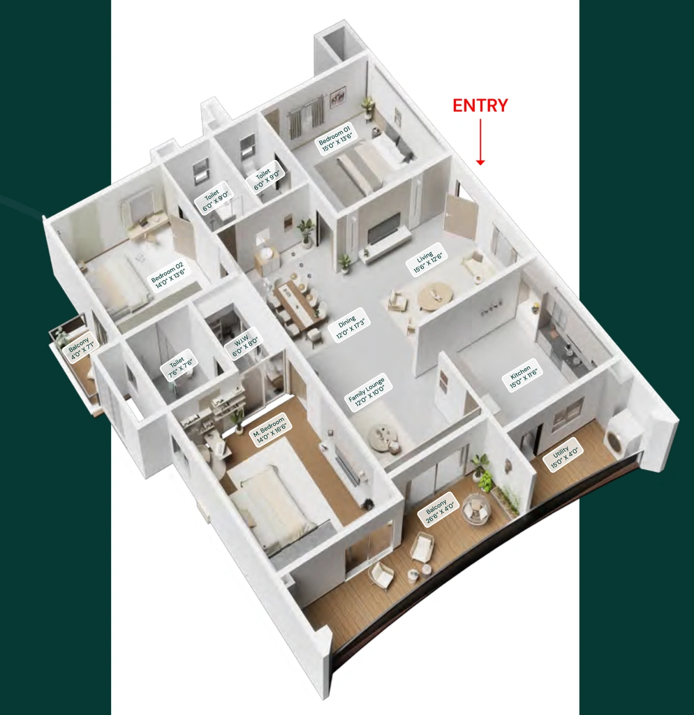 3 BHK Flat in Bonsai Fern in Tellapur, Hyderabad - Image 913051