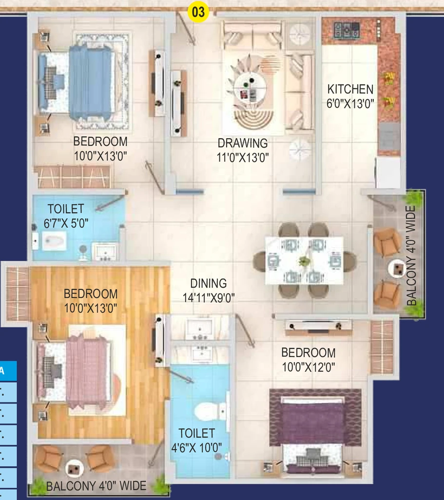 3 BHK Flat in Maurya Crystal Paradise in Deedarganj, Patna - Image 913157