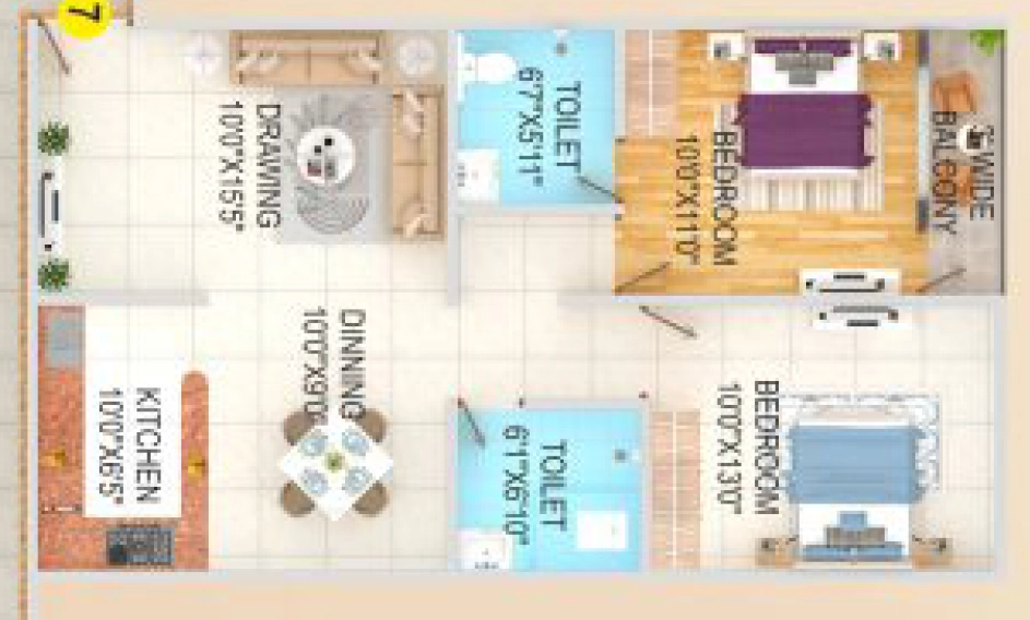 2 BHK Flat in Maurya Grand City in Saguna More, Patna - Image 913153