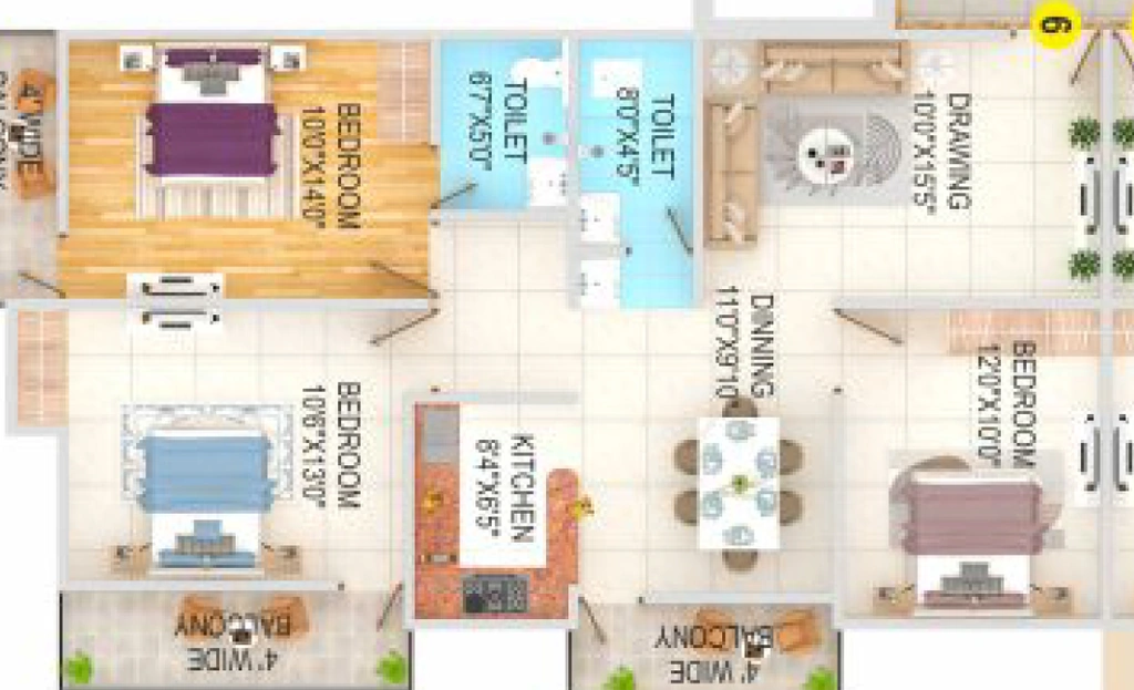 3 BHK Flat in Maurya Grand City in Saguna More, Patna - Image 913156