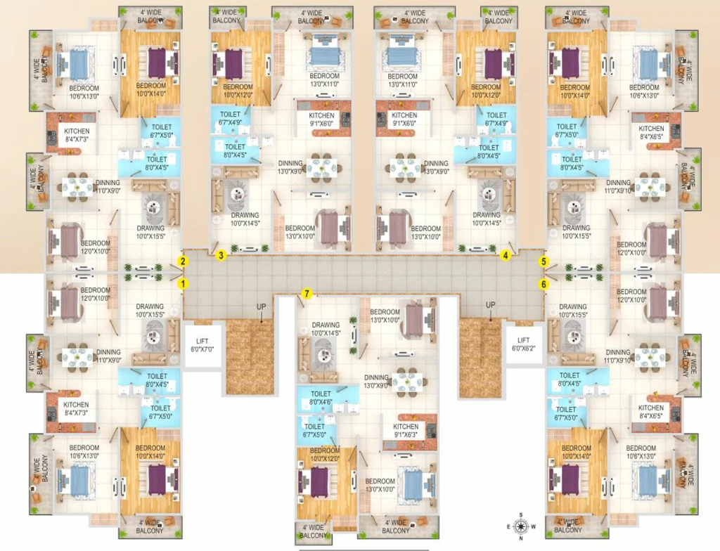 Floor Plan of Maurya Grand City in Saguna More, Patna - Image 392024