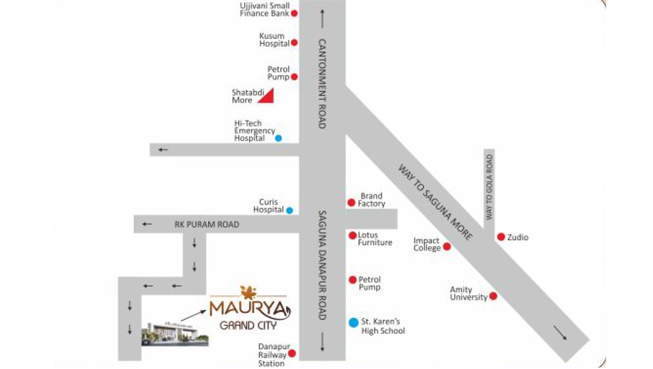 Location of Maurya Grand City - Image 392023