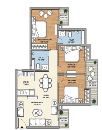 3 BHK Flat in Mundeshwari Megapolis in Danapur, Patna - Image 913147