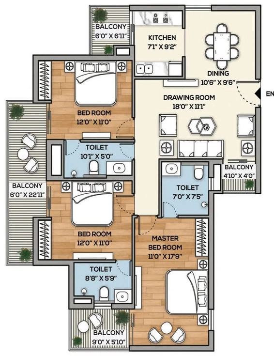 3 BHK Flat in Mundeshwari Megapolis in Danapur, Patna - Image 913150