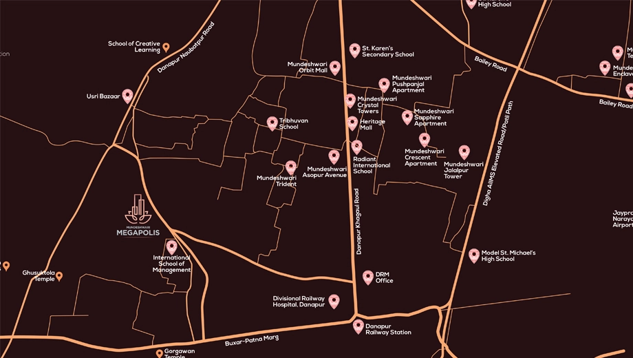 Location of Mundeshwari Megapolis - Image 392007