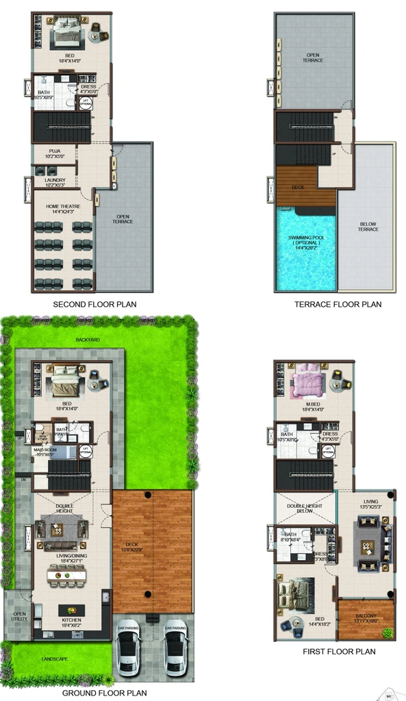 4 BHK House/Villa in Casagrand Monaco Villa in Medachal, Hyderabad - Image 913086