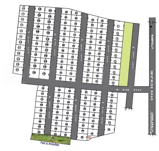 Master Plan of DSR Raj Enclave in Rampally, Hyderabad - Image 391797
