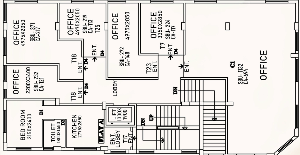 Floor Plan of Commercial Chitrakut Anima in Beadon Street, Kolkata - Image 391836