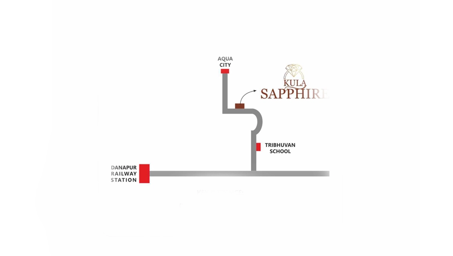 Location of Kula Sapphire in Danapur, Patna - Image 392043