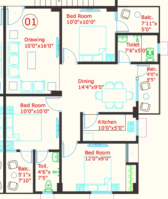 3 BHK Flat in Ashirwad Vaishnavi Enclave in Danapur, Patna - Image 913172