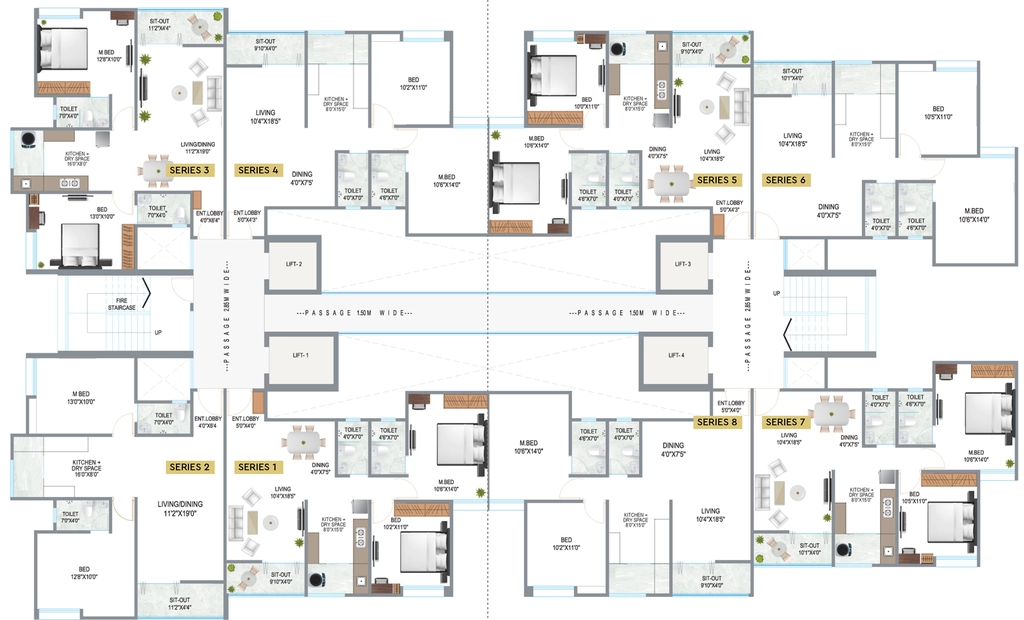 Floor Plan of Dynamic Grandeur Premium J Wing in Undri, Pune - Image 391879