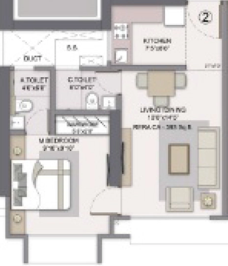 1 BHK Flat in Emerald Dotom Isle in Kandivali West, Mumbai - Image 913111