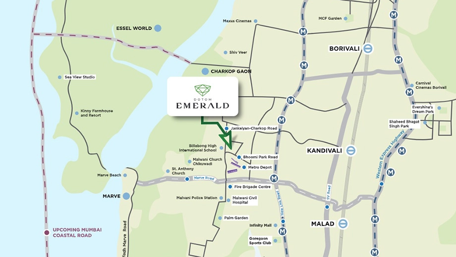 Location of Emerald Dotom Isle in Kandivali West, Mumbai - Image 391887