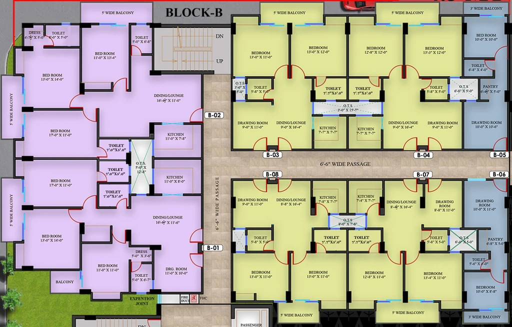 Floor Plan of GSR Heights in Bijnor Road, Lucknow - Image 391907