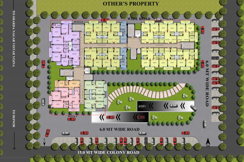 Master Plan of GSR Heights in Bijnor Road, Lucknow - Image 391908