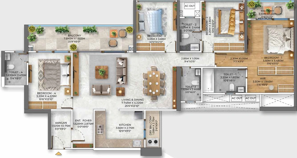 4 BHK Flat in Kumar Prism Towers in Mundhwa, Pune - Image 913122