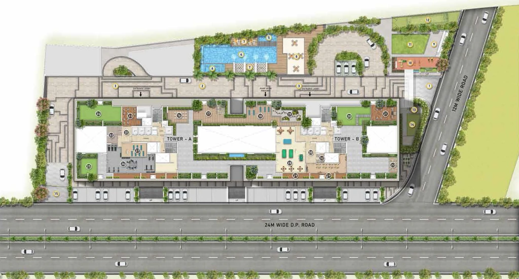 Master Plan of Kumar Prism Towers in Mundhwa, Pune - Image 391920