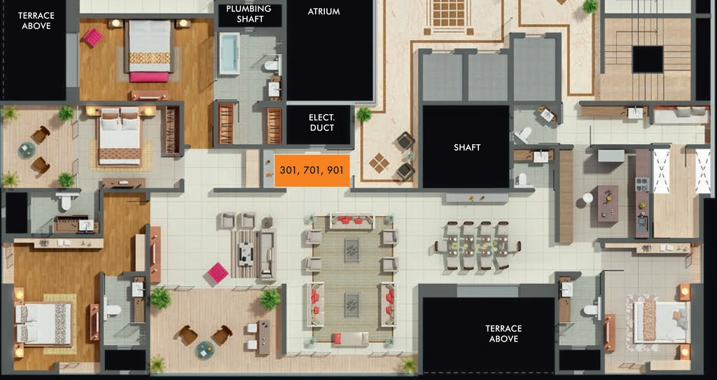 4 BHK Flat in Kumar Privie Residences in Shivaji Nagar, Pune - Image 913123