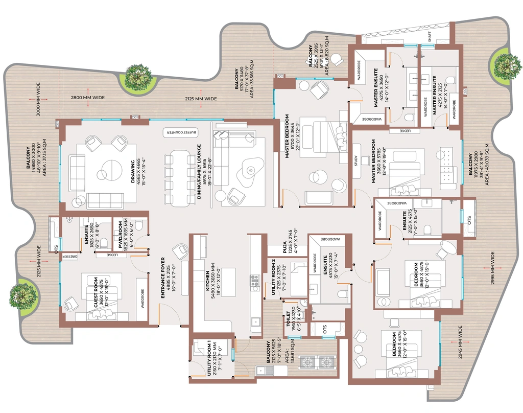 5 BHK Flat in Shirja Clove County in Sector 151, Noida - Image 913178