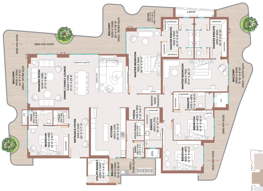 5 BHK Flat in Shirja Clove County in Sector 151, Noida - Image 913179