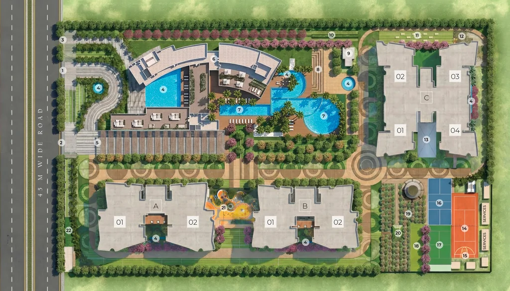 Master Plan of Shirja Clove County in Sector 151, Noida - Image 392074