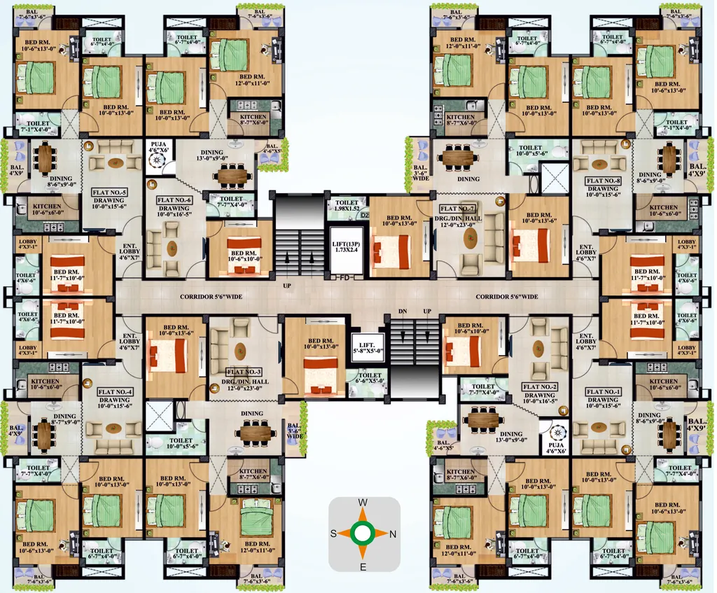 Floor Plan of Aastik Macha Swami Sai Palace in Danapur, Patna - Image 392285