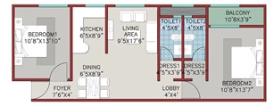 2 BHK Flat in A and A Saffron Garden in Gola Road, Patna - Image 913234