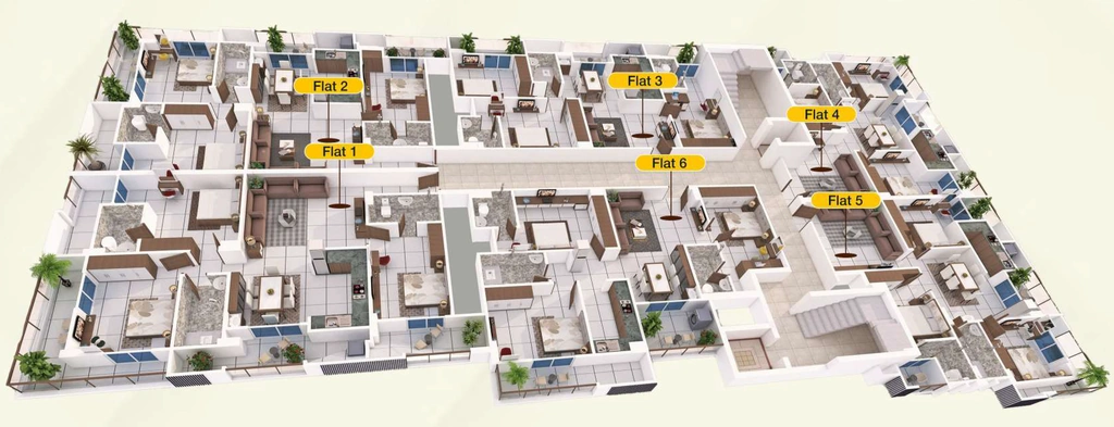 Floor Plan of Vanasthali Urmila Tower in Danapur, Patna - Image 392273