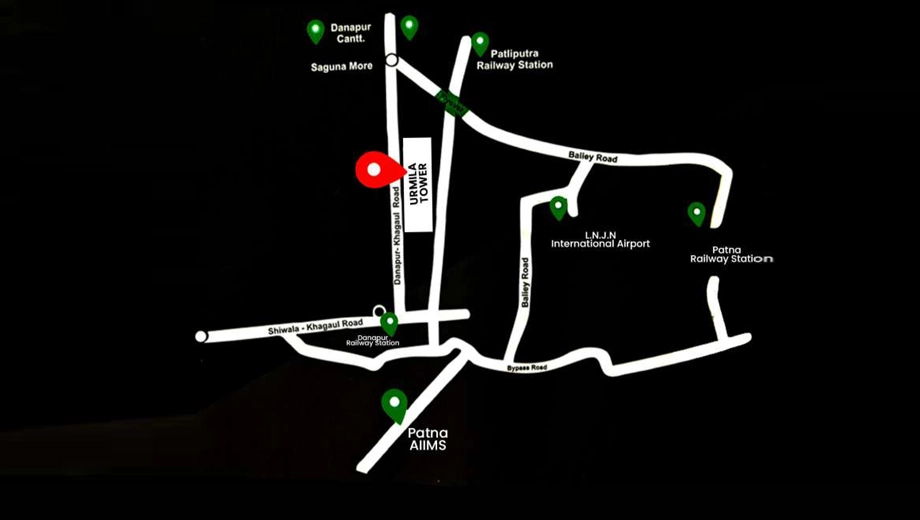 Location of Vanasthali Urmila Tower in Danapur, Patna - Image 392272