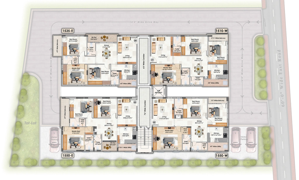 Master Plan of Sree Laxmi Royale in As Rao nagar, Hyderabad - Image 392210