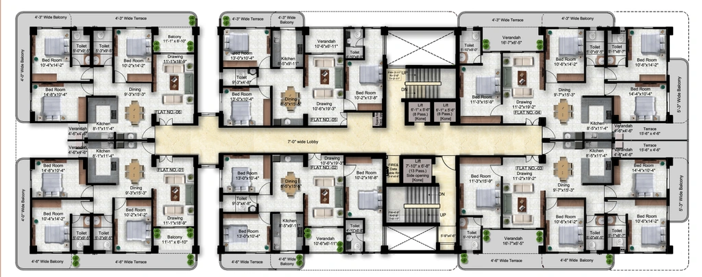 Floor Plan of Skrepl Silver Oak in Danapur, Patna - Image 392339