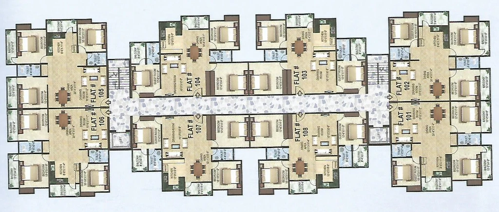 Floor Plan of Abhinav Badri Nath Tower in Danapur, Patna - Image 392289