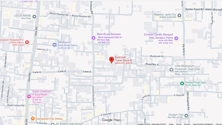 Location of Abhinav Badri Nath Tower in Danapur, Patna - Image 392288