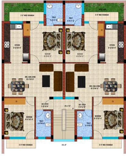 Floor Plan of Dara Greens in Mohali, Chandigarh - Image 392235