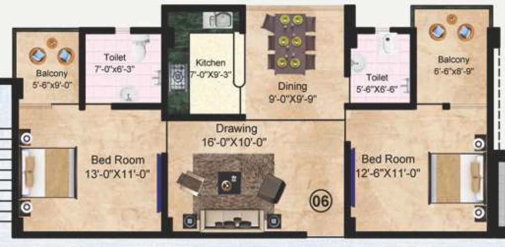 2 BHK Flat in Universal Ultima in Danapur, Patna - Image 914890