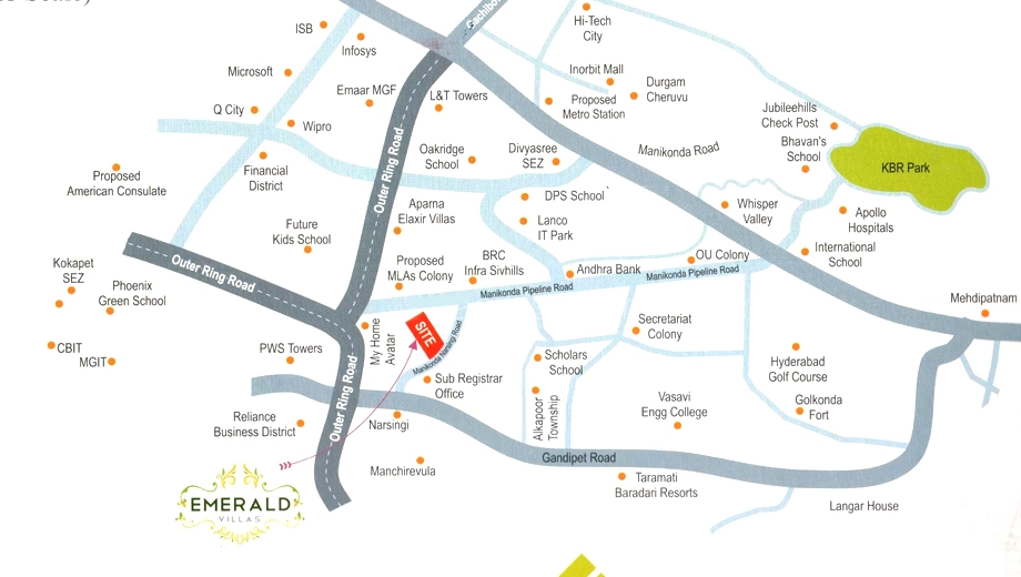 Location of Greenspace Emerald Villas - Image 392425