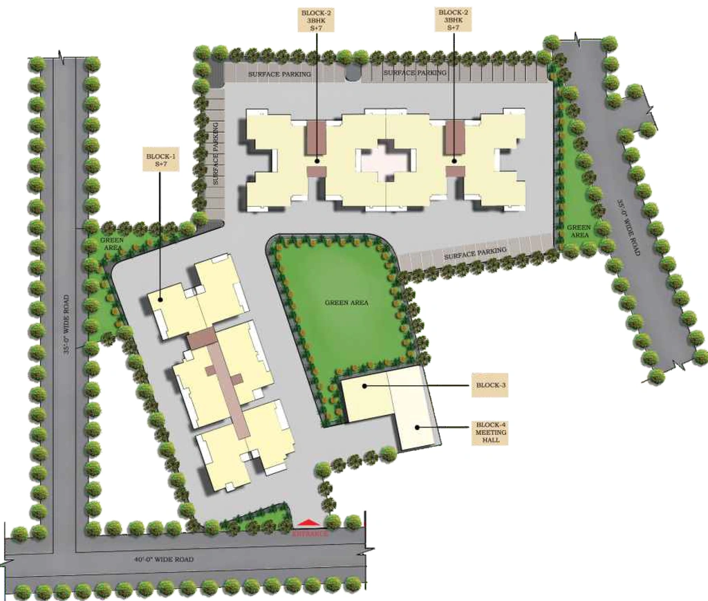 Master Plan of JSJ Josan Heights in Mohali, Chandigarh - Image 392450