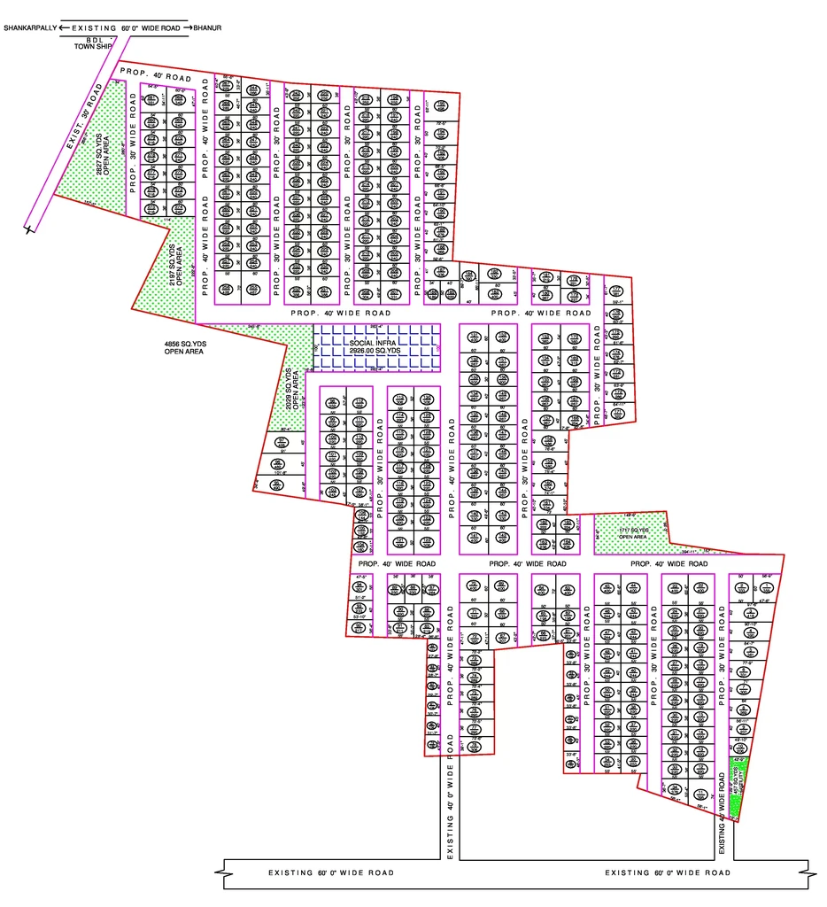 Master Plan of Java Simplex Villas in Mokila, Hyderabad - Image 392453