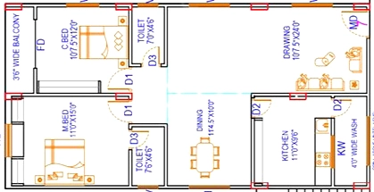 2 BHK Flat in Kalyan Platinum Valley in Puppalaguda, Hyderabad - Image 913304