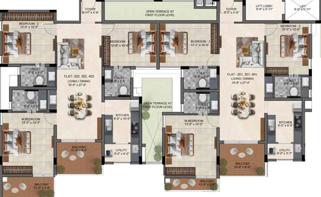 Floor Plan of Lifestyle Ascend in Mylapore, Chennai - Image 392484